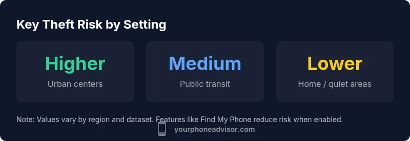 Infographic showing theft risk by setting and protective measures