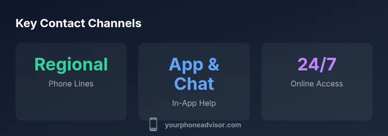 Infographic showing AAA Insurance contact channels and regional options