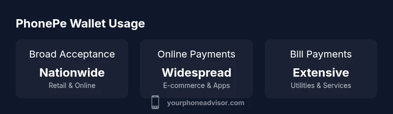 infographic showing PhonePe wallet usage across offline, online, and bill payment channels