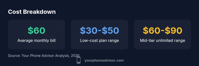 Infographic showing cost breakdown of monthly phone bill in 2026