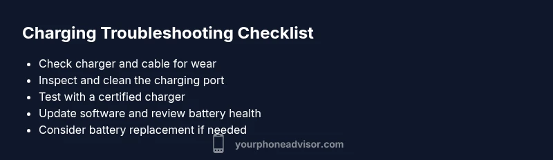 Checklist for diagnosing slow charging on phones