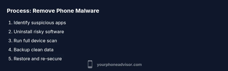 Process diagram for removing phone malware