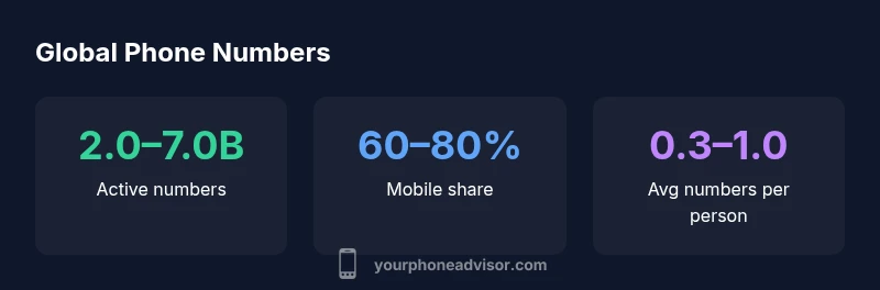 Infographic showing global phone numbers and distribution