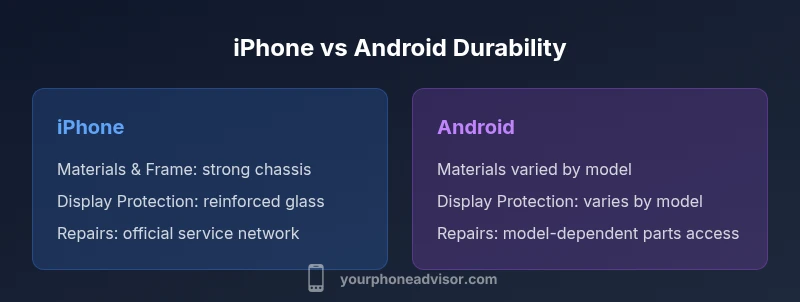 Side-by-side durability comparison of iPhone and Android devices