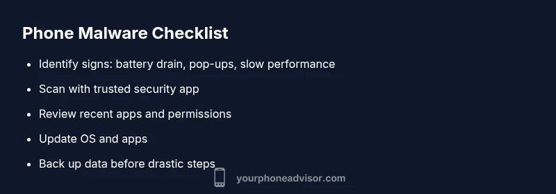 Checklist for identifying and removing phone malware