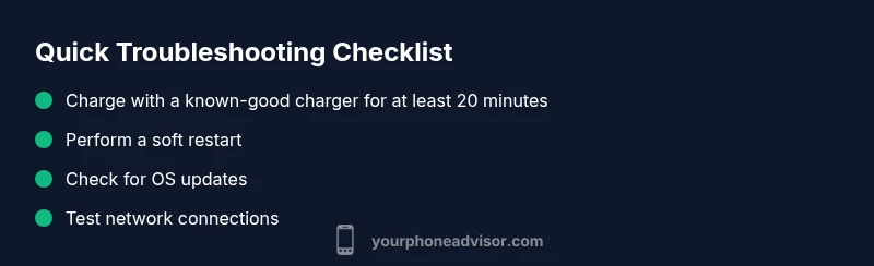 Checklist infographic for phone troubleshooting steps