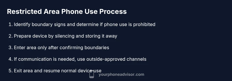 Process flow diagram for complying with restricted-area phone-use rules