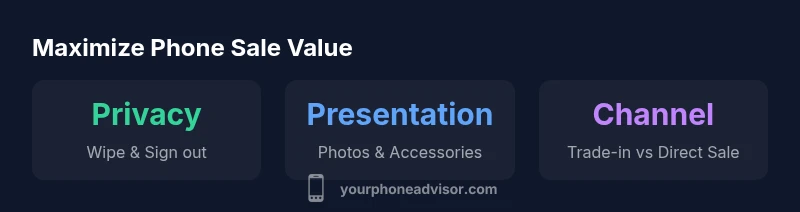 Infographic showing steps to sell your phone and maximize value