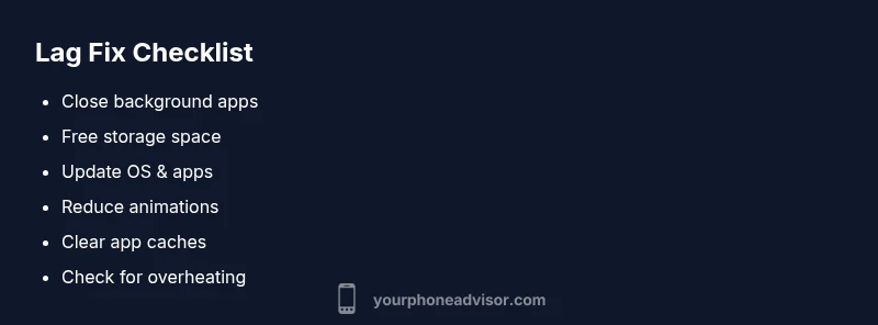 Checklist for fixing lag on a phone